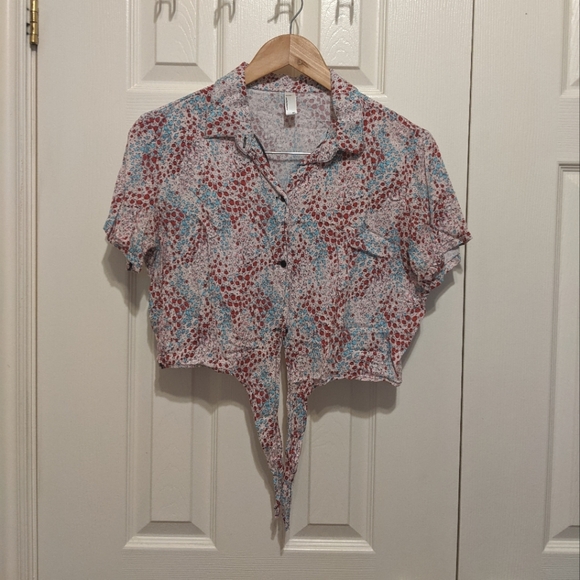American Apparel cropped floral blouse - Picture 1 of 7